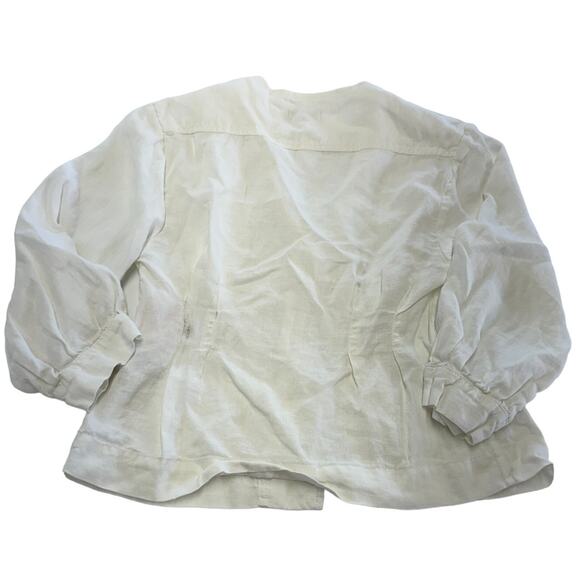 DL1961 Blouse Womens X Small White Audrey V Neck Button Up Linen - Picture 6 of 15